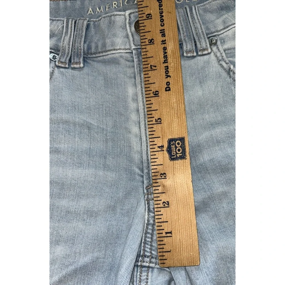 American Eagle Boho Wide Leg Crop Jeans Festival Relaxed Fit Sz 6 X-short 32x25